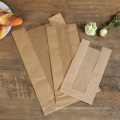 Bread Baking Food Bag Kraft Paper Square Bottom Packaging Bag Customized with Window